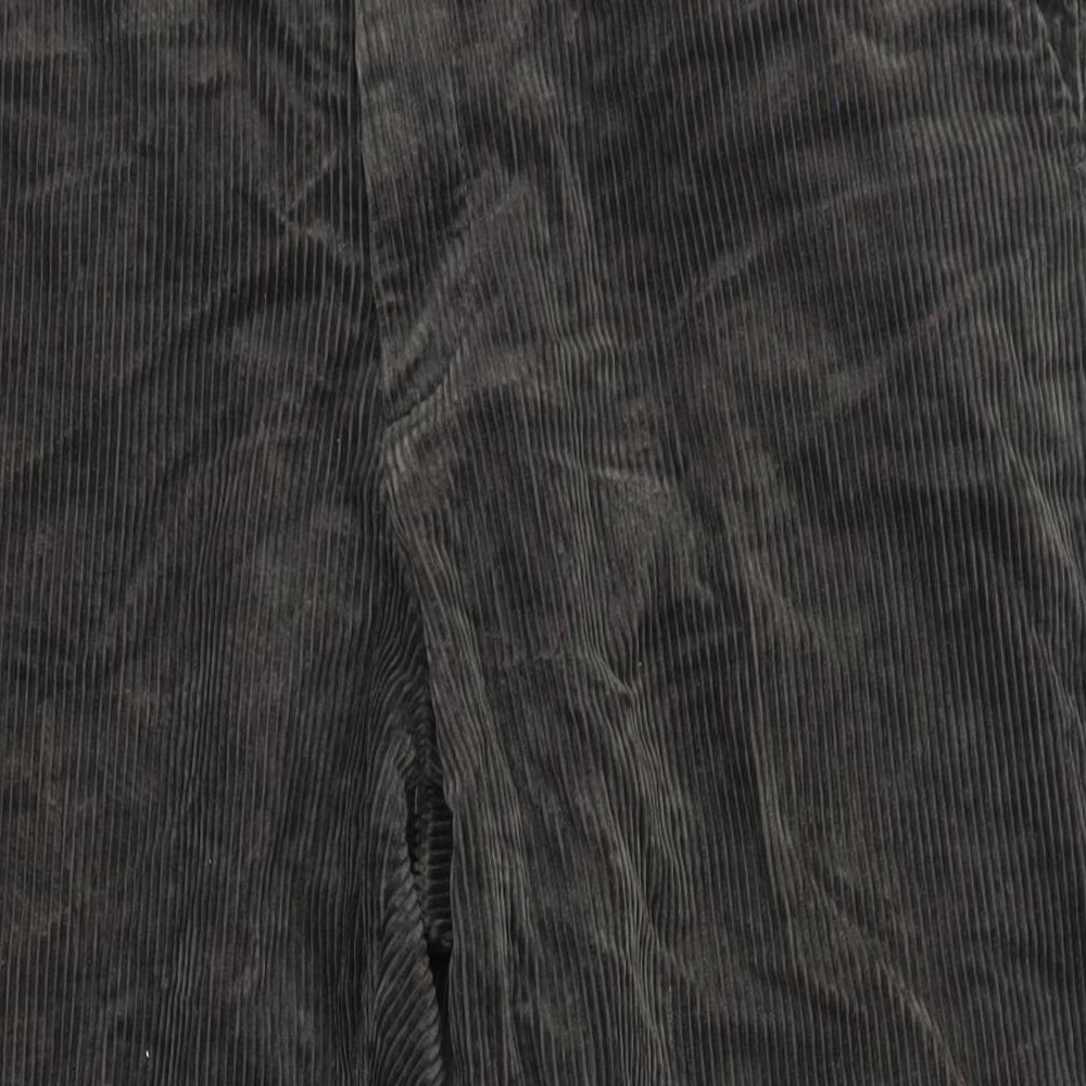 Marks and Spencer Mens Green Cotton Trousers Size 40 in L29 in Regular Zip