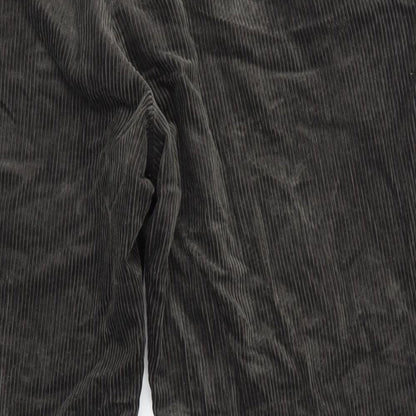 Marks and Spencer Mens Green Cotton Trousers Size 40 in L29 in Regular Zip