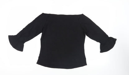Womens UK Size 14 Marks and Spencer Black Basic Blouse