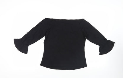Womens UK Size 14 Marks and Spencer Black Basic Blouse
