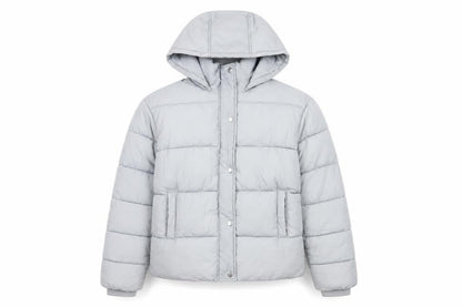 Womens UK Size 8 PRETTYLITTLETHING Grey Puffer Jacket