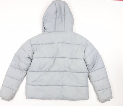 Womens UK Size 8 PRETTYLITTLETHING Grey Puffer Jacket