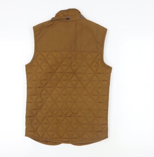 Mens UK Size XS River Island Brown Gilet