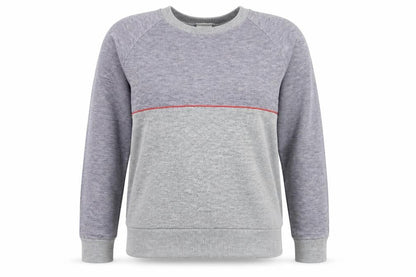 Conifer Sports Womens Grey Acrylic Pullover Sweatshirt Size M