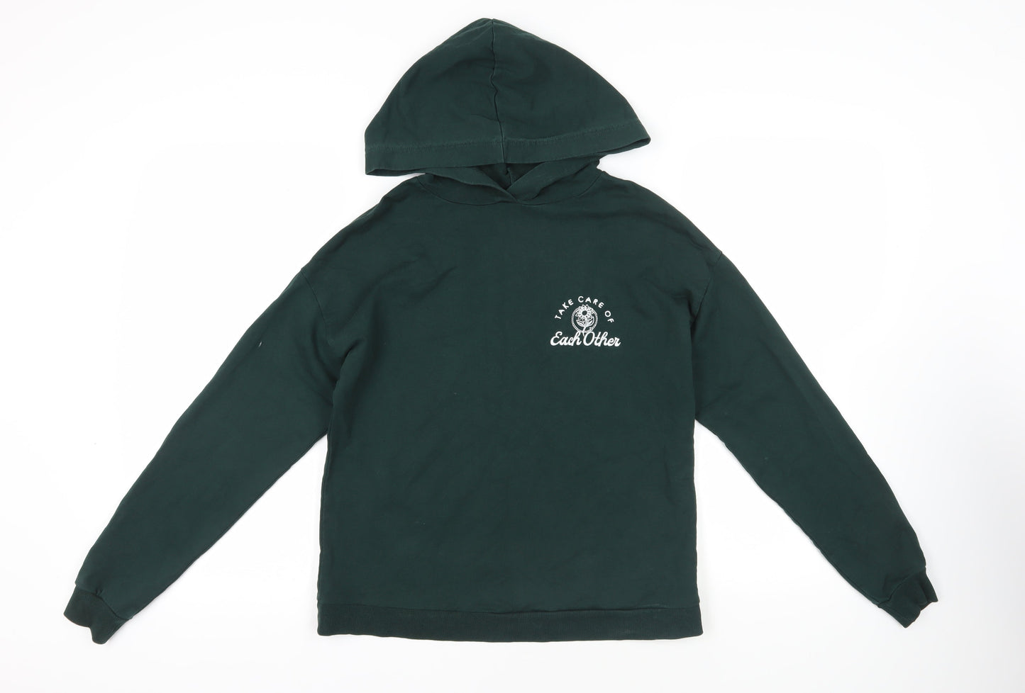 Womens UK Size 4 ASOS Green Pullover Hoodie