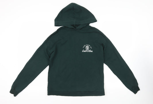 Womens UK Size 4 ASOS Green Pullover Hoodie