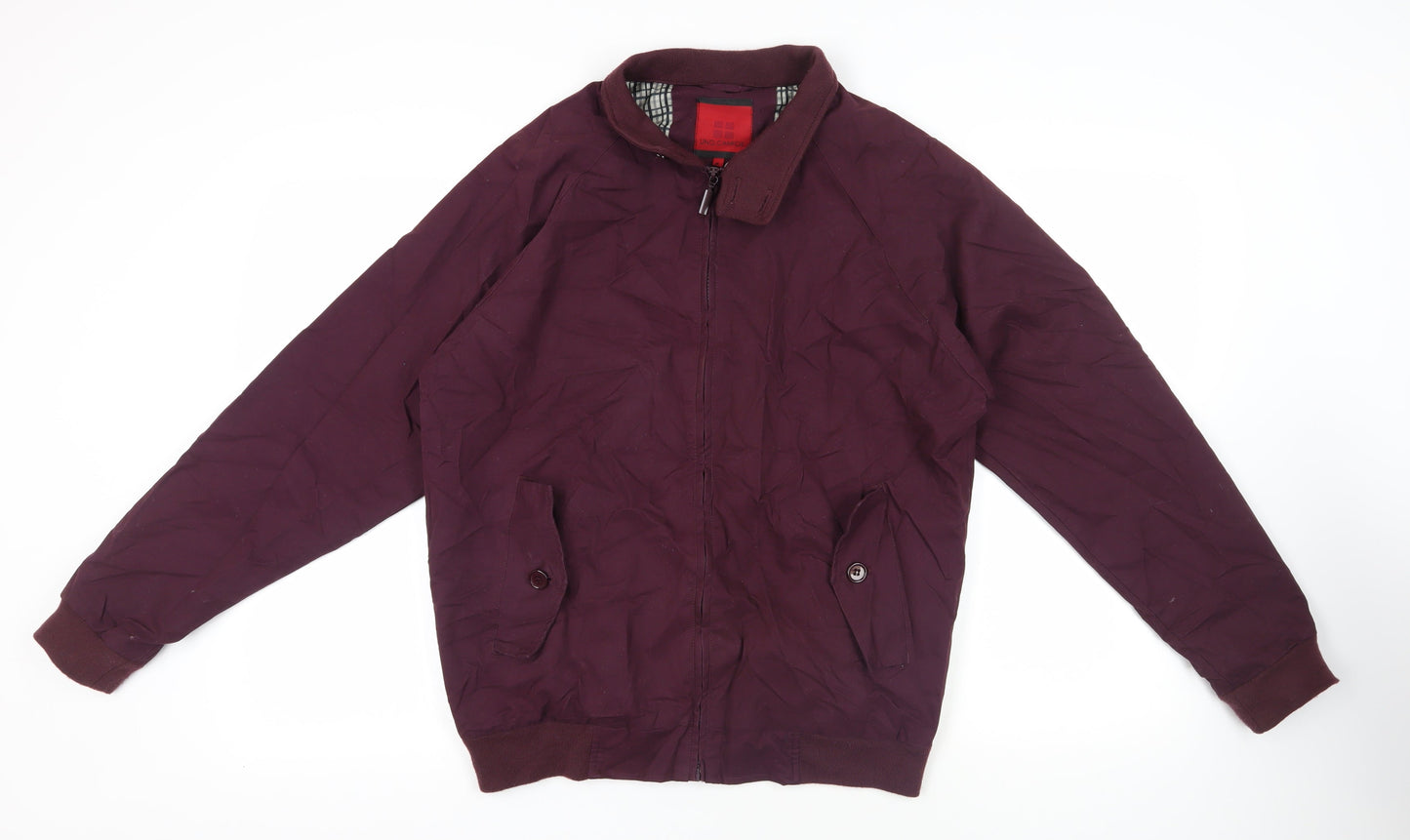 Mens UK Size M Uno. Camicie Purple Bomber Jacket