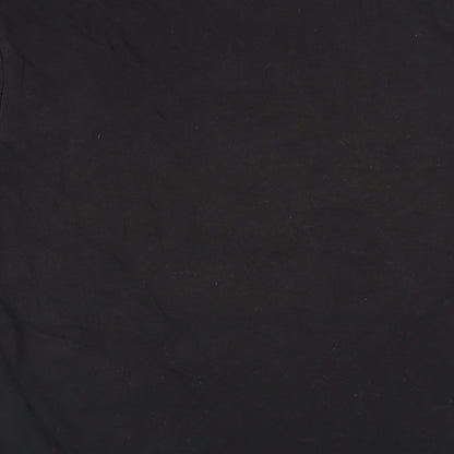 Donnay Womens Black Cotton Basic T-Shirt Size XL Crew Neck