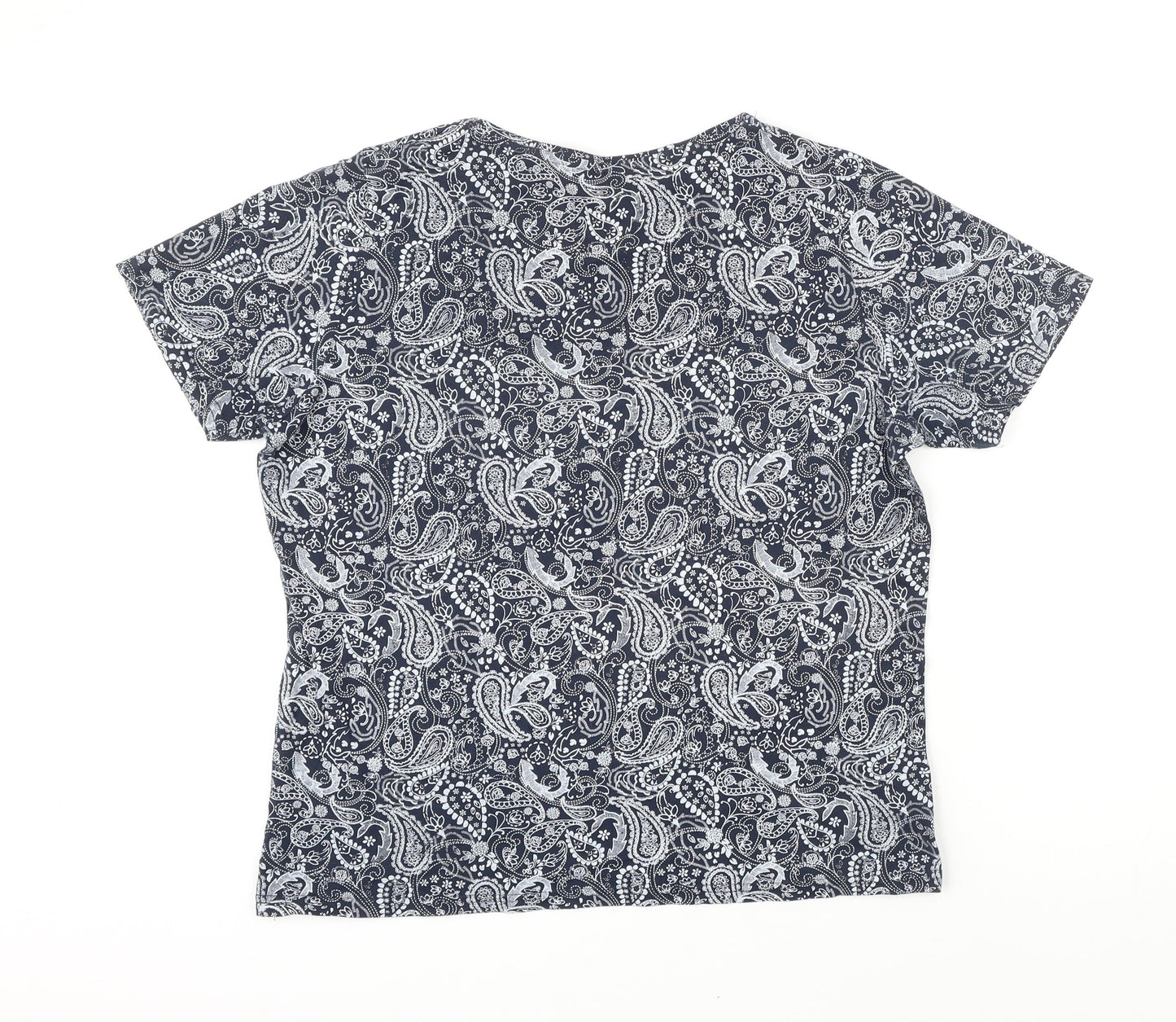 Womens UK Size M Isle Blue Basic T-Shirt