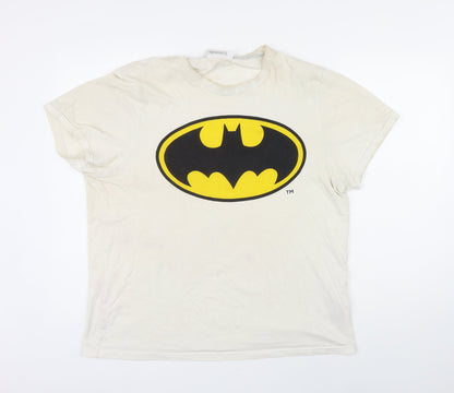 Womens UK Size M Batman White Basic T-Shirt