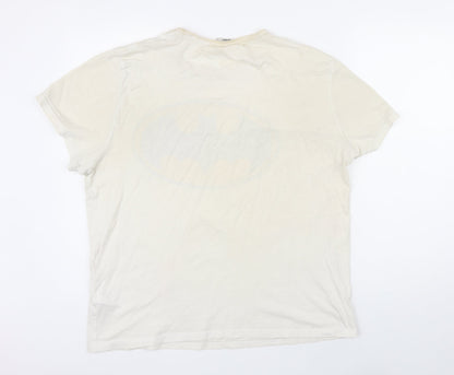 Womens UK Size M Batman White Basic T-Shirt