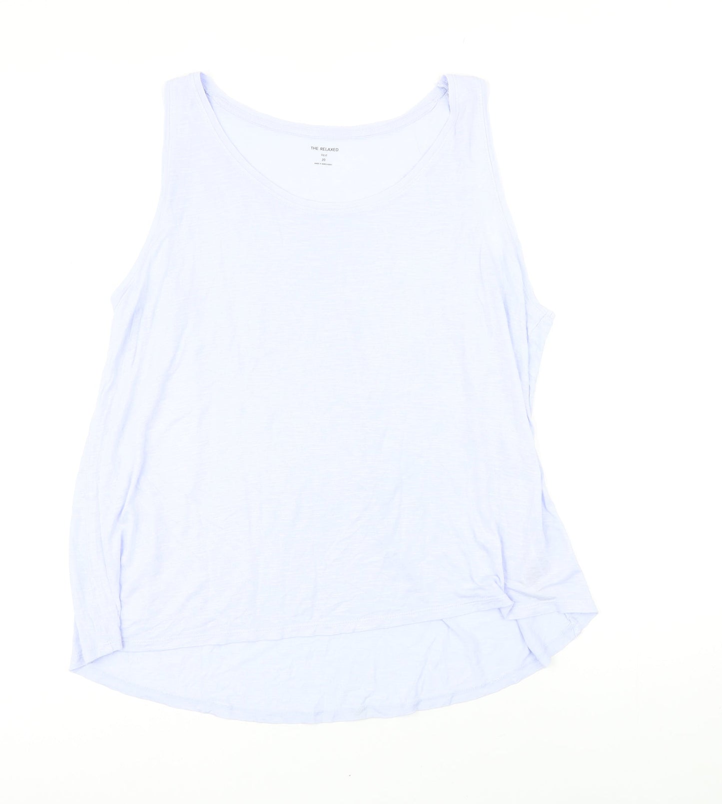 Womens UK Size 20 Marks and Spencer Blue Basic T-Shirt
