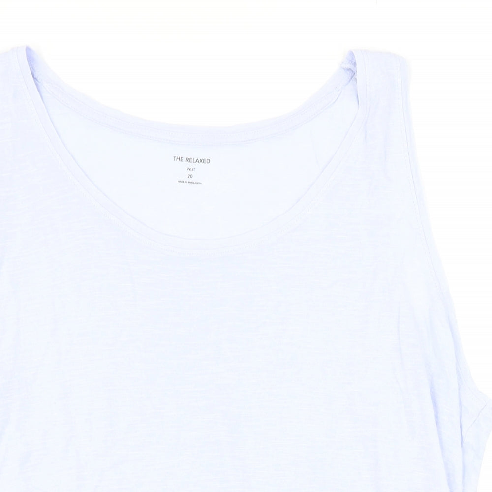 Womens UK Size 20 Marks and Spencer Blue Basic T-Shirt