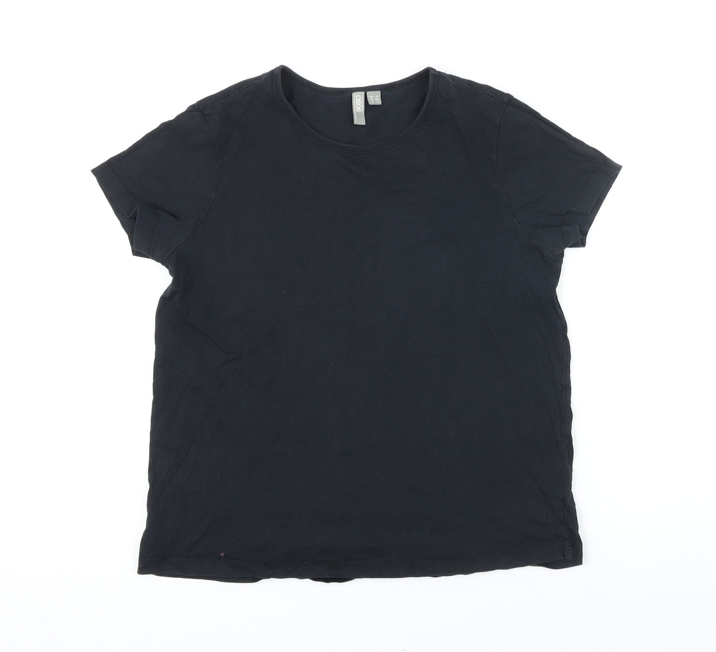 Womens UK Size 12 ASOS Black Basic T-Shirt