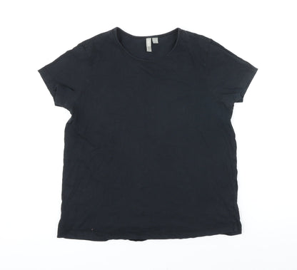 Womens UK Size 12 ASOS Black Basic T-Shirt