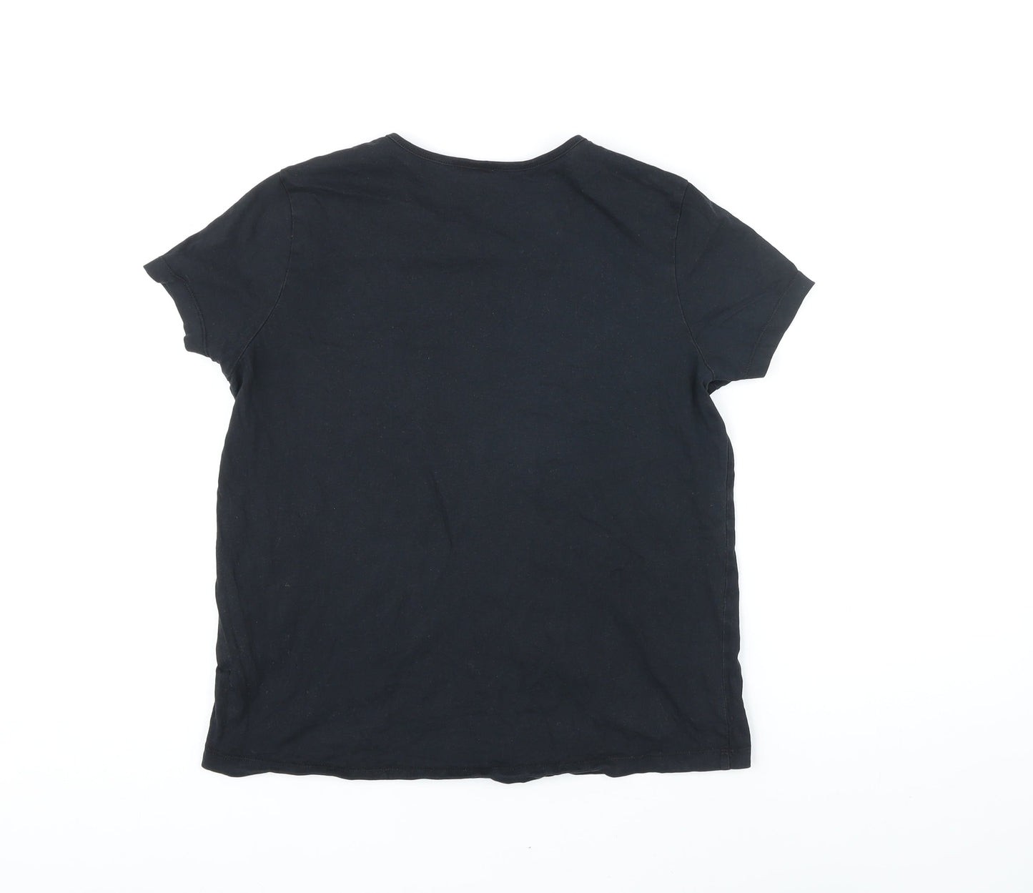 Womens UK Size 12 ASOS Black Basic T-Shirt