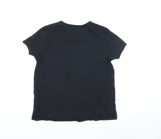 Womens UK Size 12 ASOS Black Basic T-Shirt