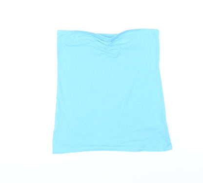 Womens UK Size M New Look Blue Basic T-Shirt