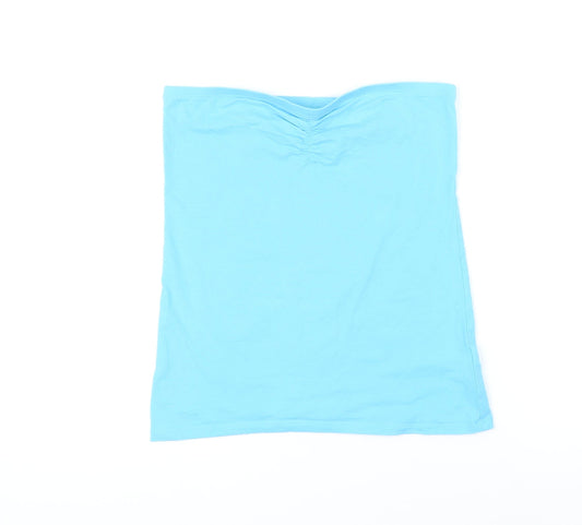 Womens UK Size M New Look Blue Basic T-Shirt