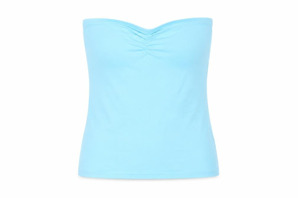 Womens UK Size M New Look Blue Basic T-Shirt