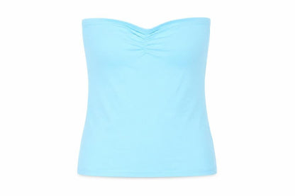 Womens UK Size M New Look Blue Basic T-Shirt