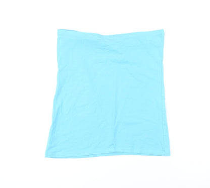 Womens UK Size M New Look Blue Basic T-Shirt