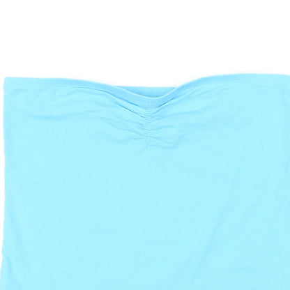 Womens UK Size M New Look Blue Basic T-Shirt