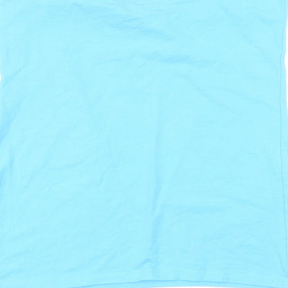 Womens UK Size M New Look Blue Basic T-Shirt