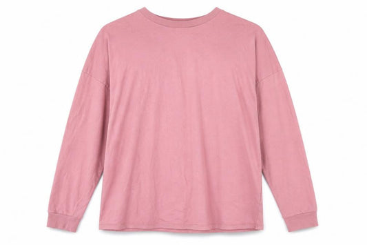 Front view of ASOS women’s pink 100% cotton pullover sweatshirt, size UK 8, pullover
