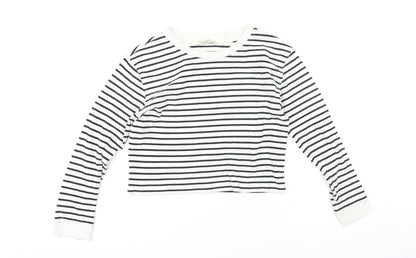Womens UK Size S Zara Black Basic T-Shirt