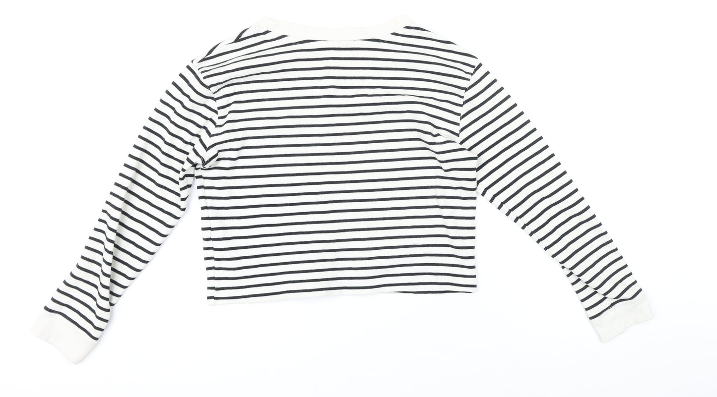 Womens UK Size S Zara Black Basic T-Shirt