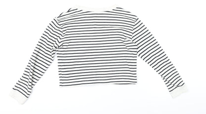 Womens UK Size S Zara Black Basic T-Shirt