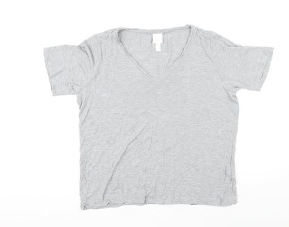 Womens UK Size M H&M Grey Basic T-Shirt