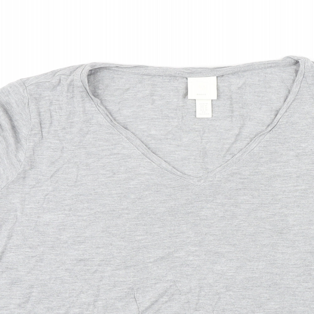 Womens UK Size M H&M Grey Basic T-Shirt