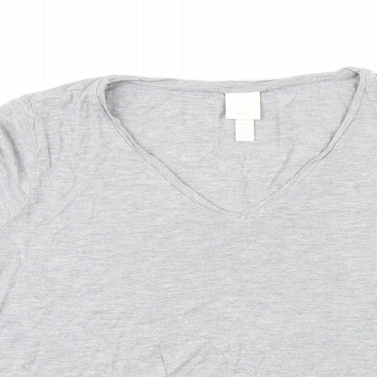 Womens UK Size M H&M Grey Basic T-Shirt