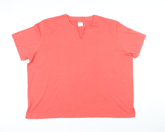 Womens UK Size 28 Classic Red Basic T-Shirt