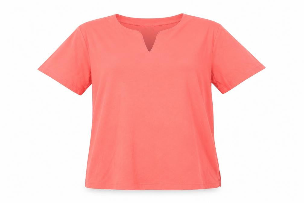 Womens UK Size 28 Classic Red Basic T-Shirt