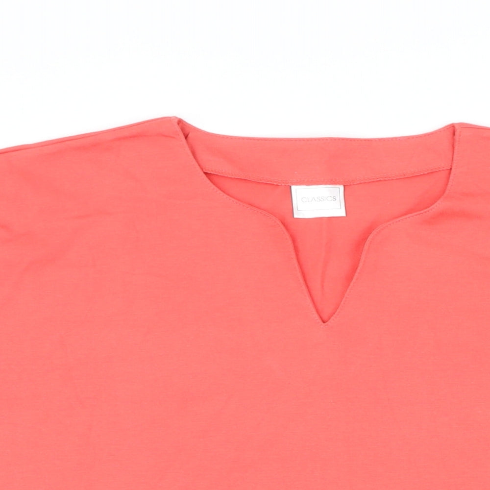 Womens UK Size 28 Classic Red Basic T-Shirt