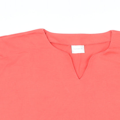 Womens UK Size 28 Classic Red Basic T-Shirt