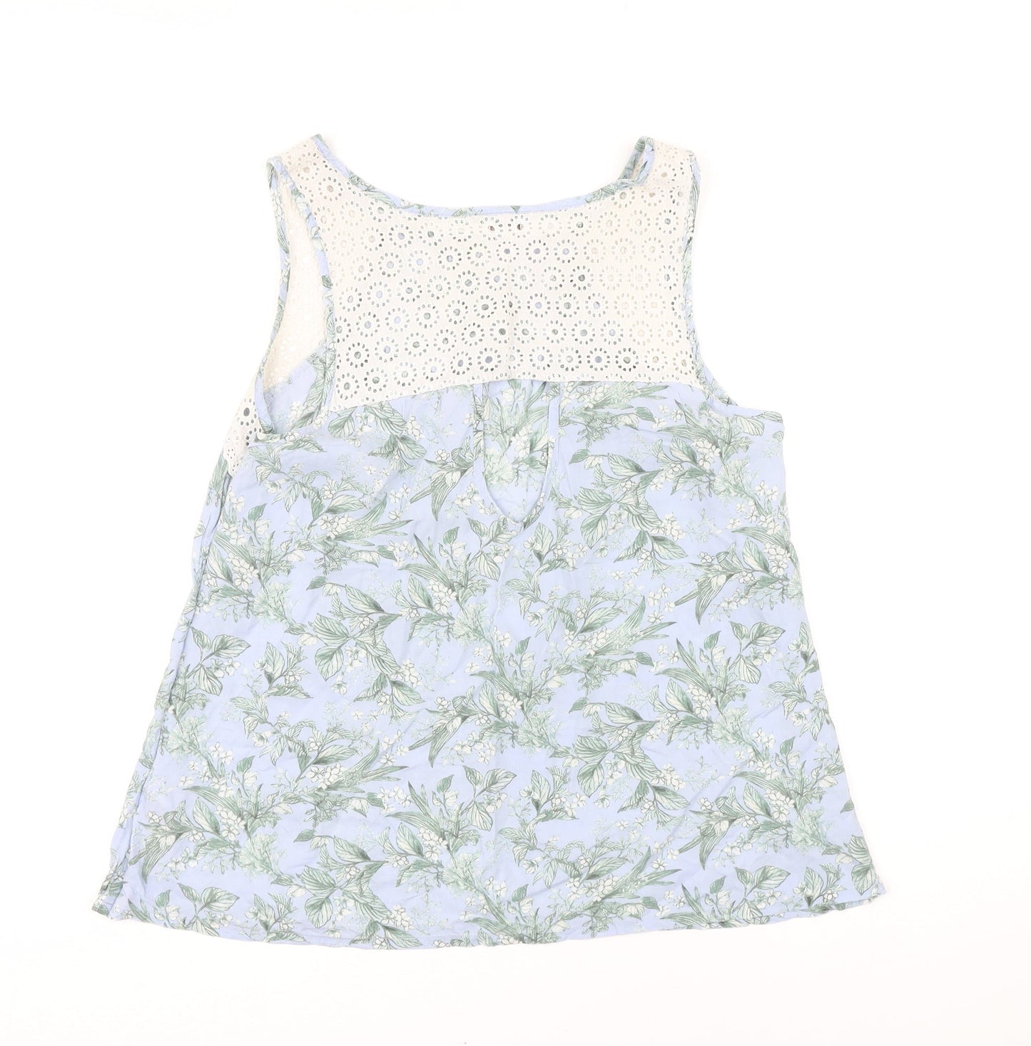 Marks and Spencer Womens Blue Floral Modal Top Pyjama Top Size 12