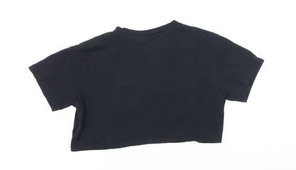 Womens UK Size XS H&M Black Basic T-Shirt