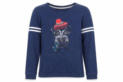 Marks and Spencer Girls Blue Polyester Pullover Sweatshirt Size 14-15 Years Pullover - Dog