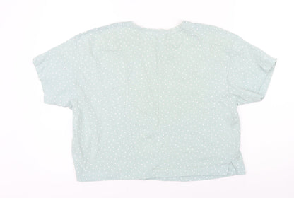 Womens UK Size 12 New Look Green Basic T-Shirt