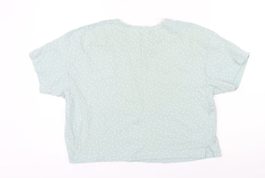 Womens UK Size 12 New Look Green Basic T-Shirt