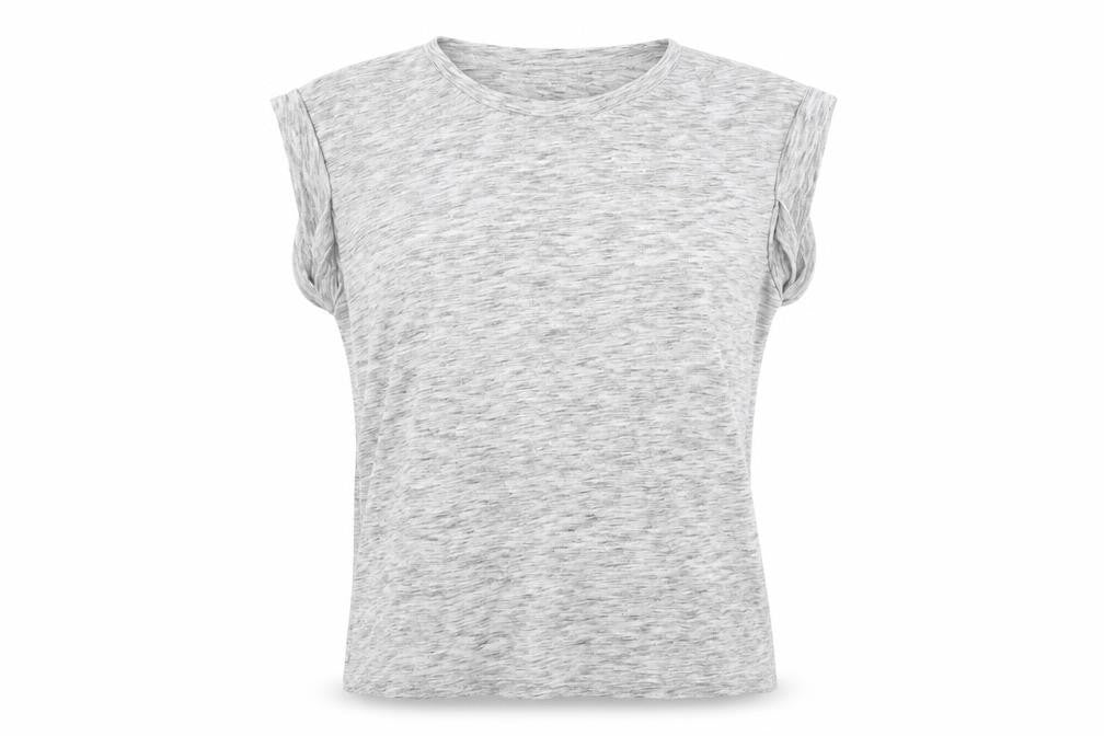 Womens UK Size M AX Paris Grey Basic T-Shirt