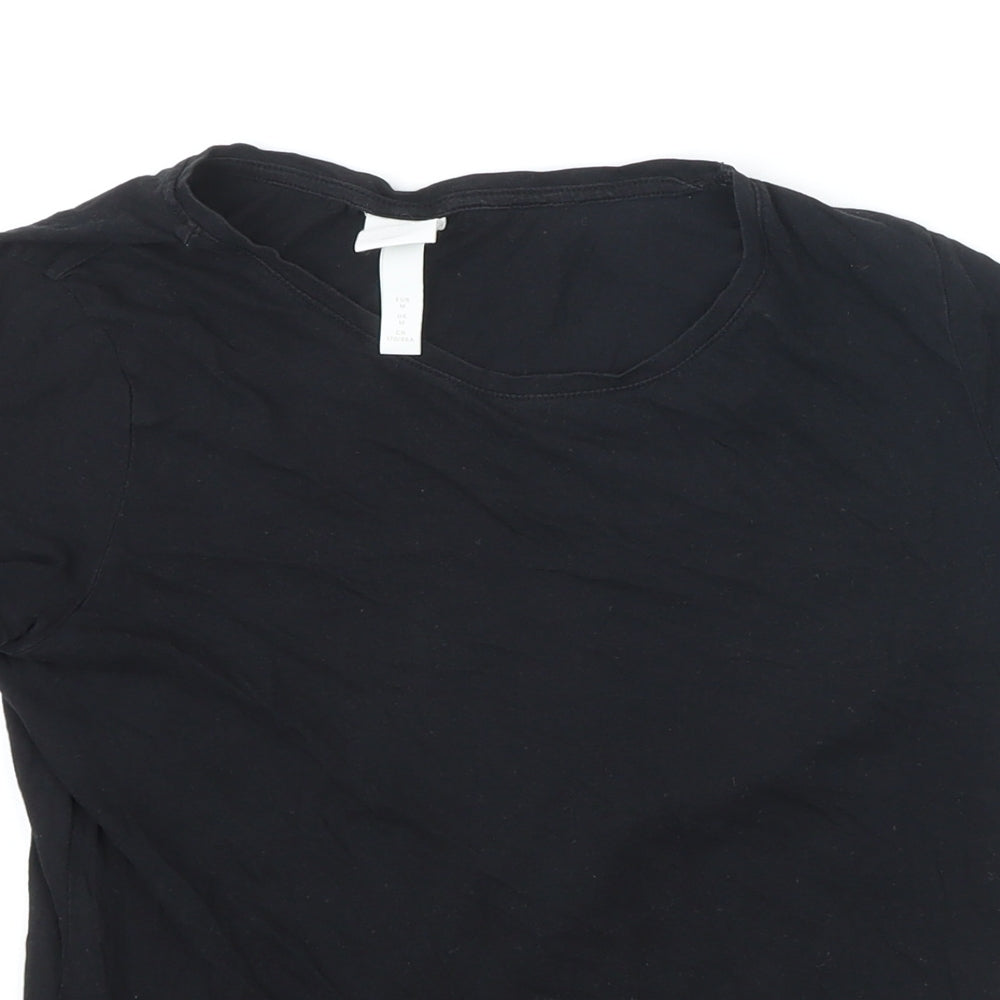 Womens UK Size M H&M Black Basic T-Shirt