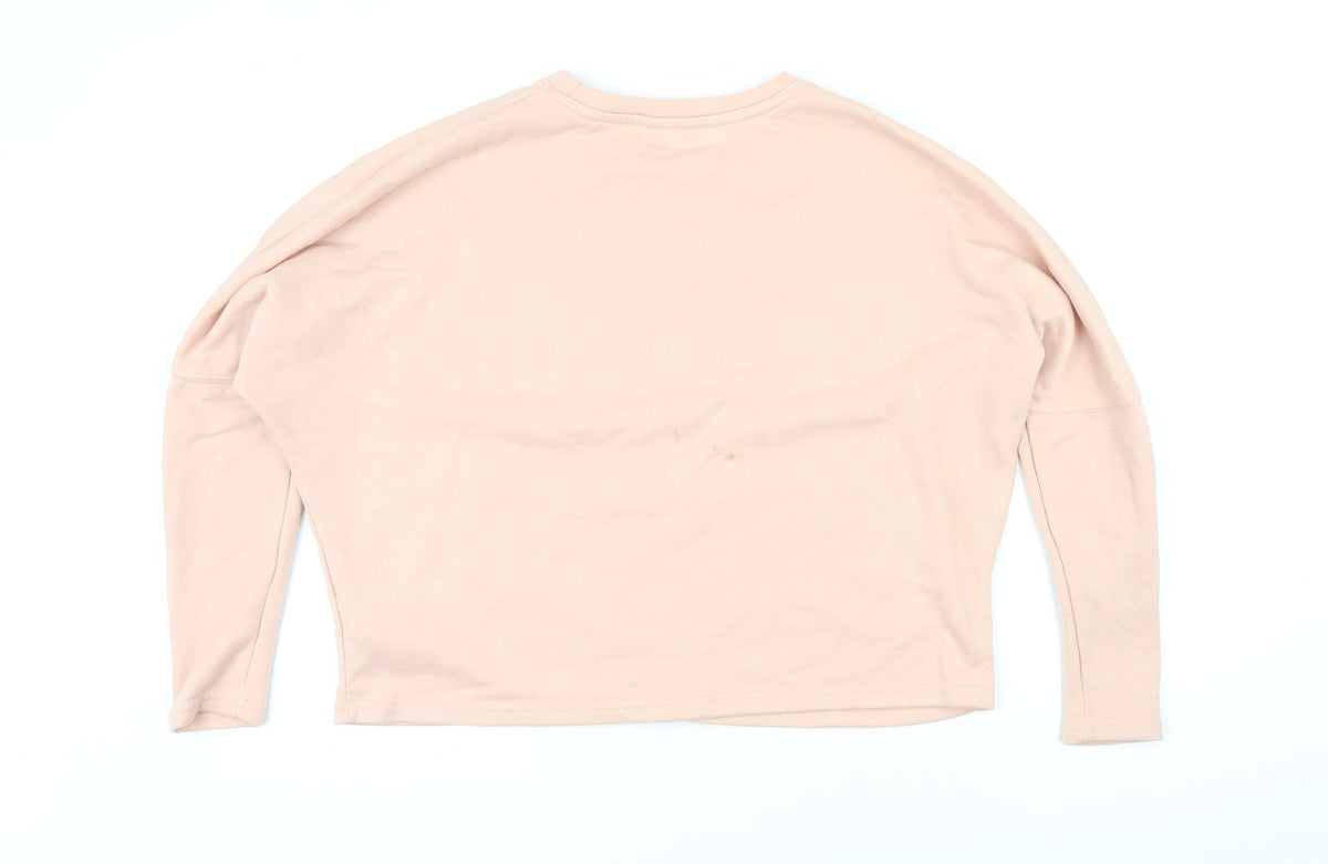 New Look Womens Pink Polyester Pullover Sweatshirt Size 10 Pullover