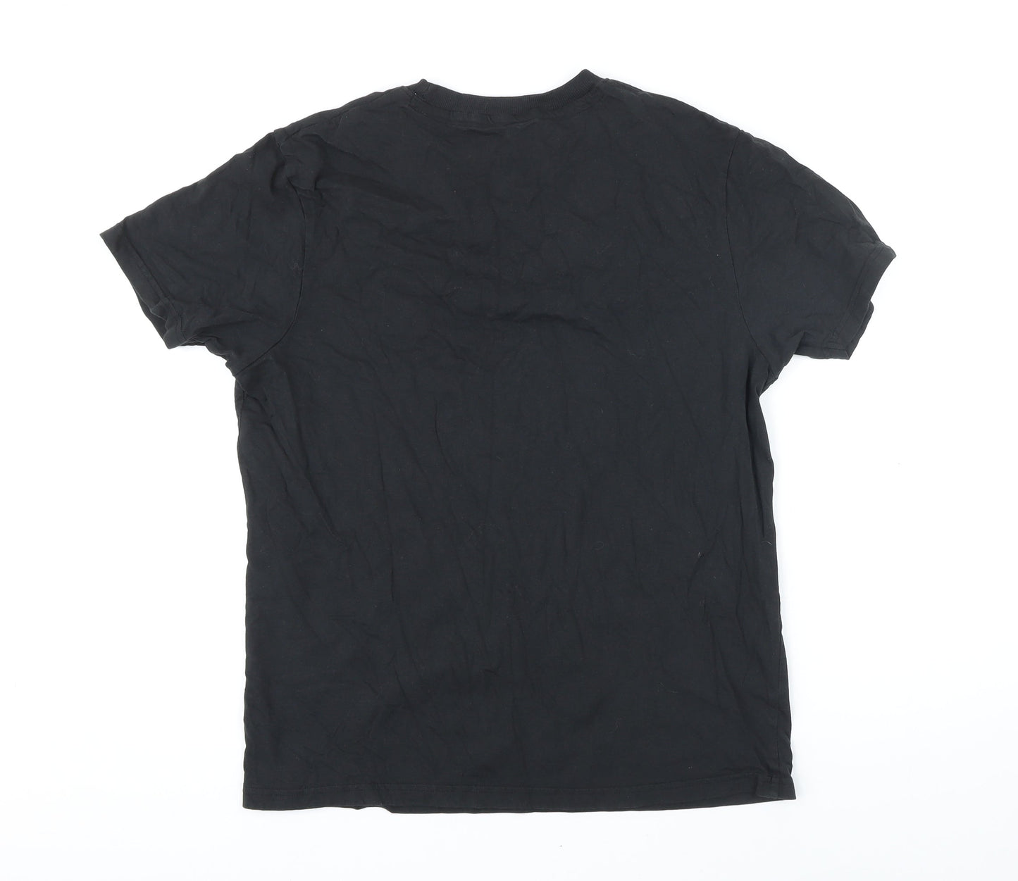 Charlie Wilson Mens Black Cotton T-Shirt Size M Round Neck