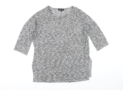 Womens UK Size S New Look Grey Basic T-Shirt