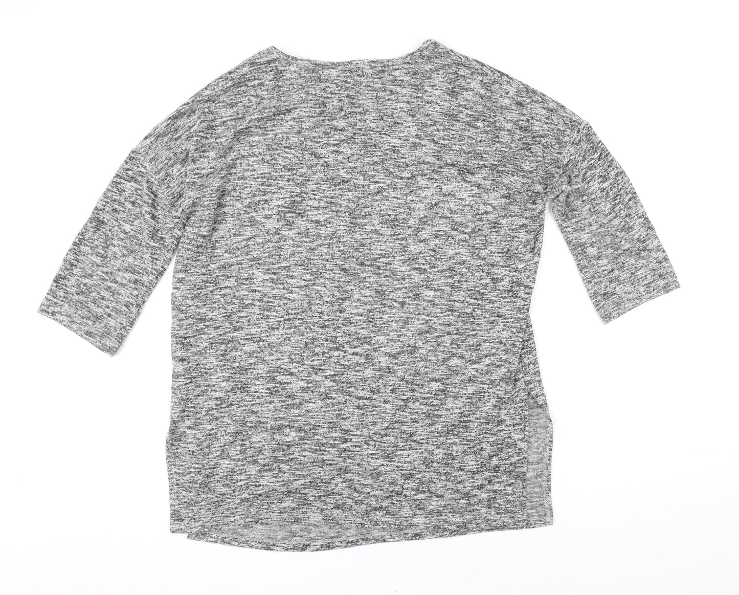 Womens UK Size S New Look Grey Basic T-Shirt